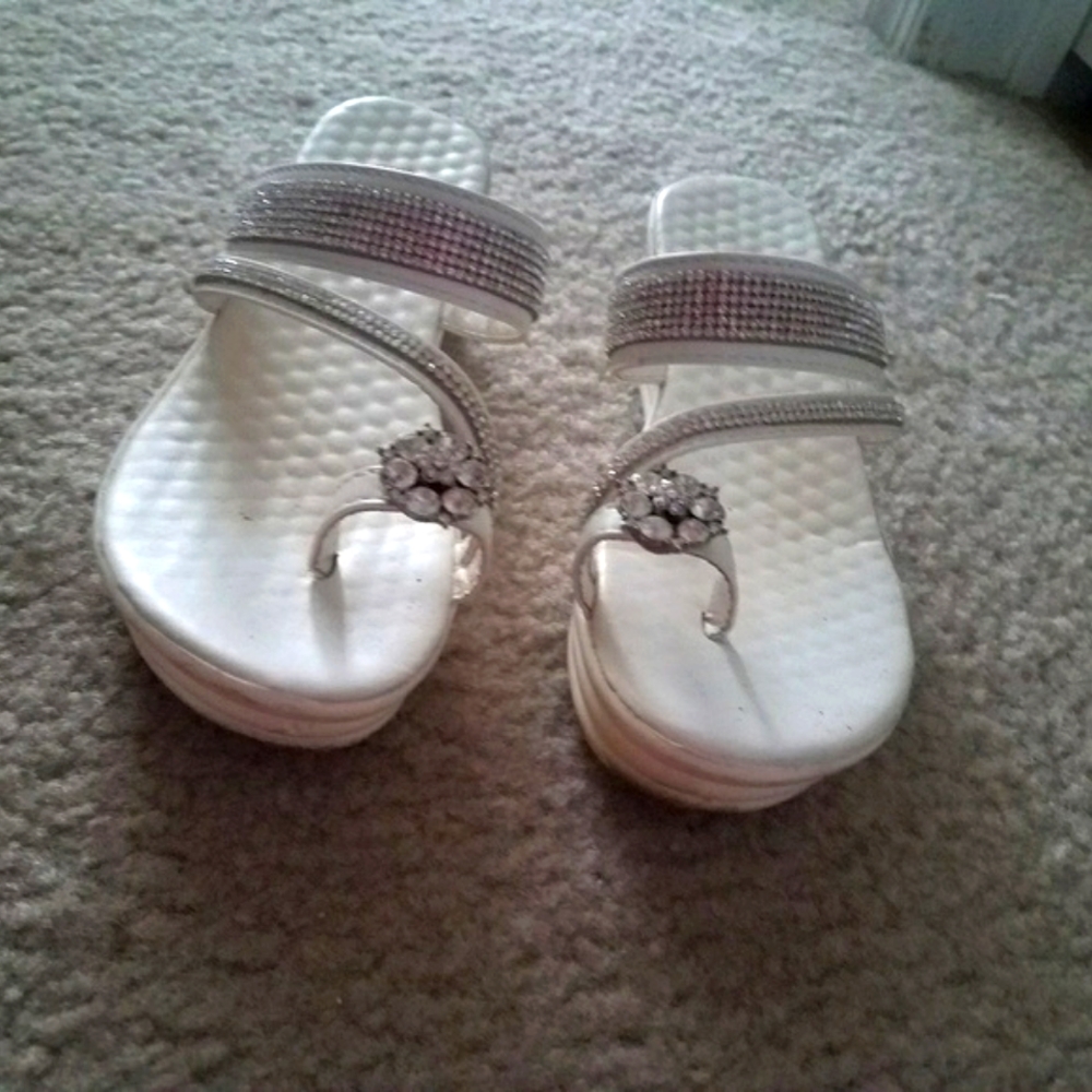 White sandals